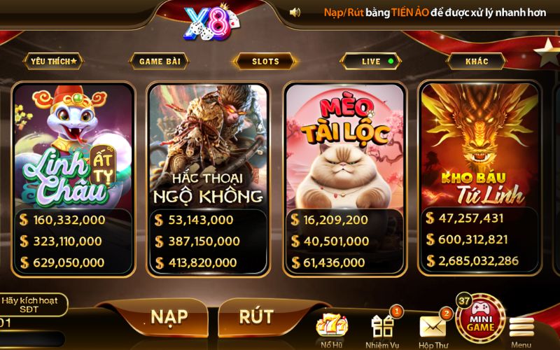 người chơi tham gia game đổi thưởng trên X8 trực tuyến