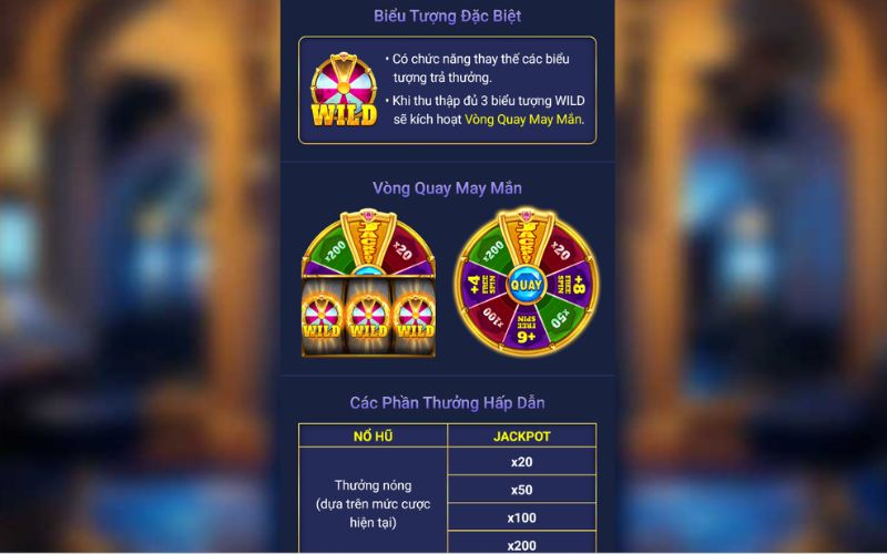 giao diện vòng quay hoàng gia với hiệu ứng jackpot nổi bật